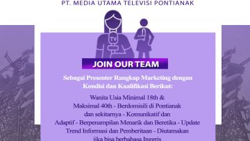 lowongan kerja pontianak televisi 2022